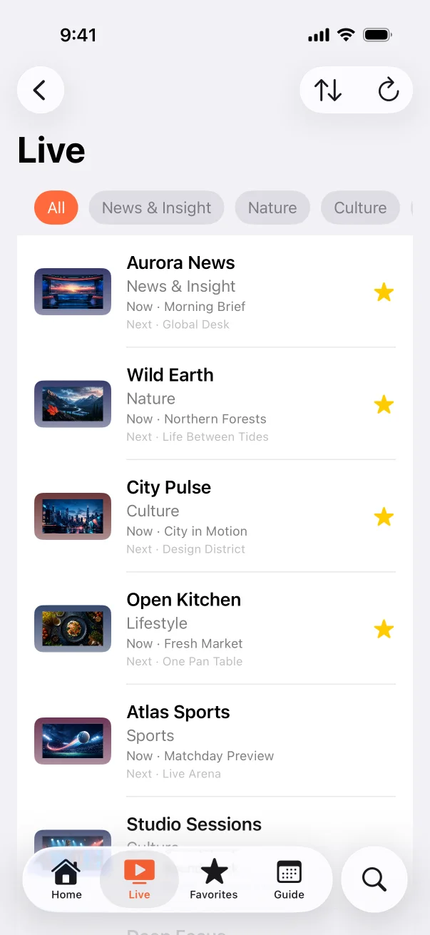 Tellyra source setup on iPhone